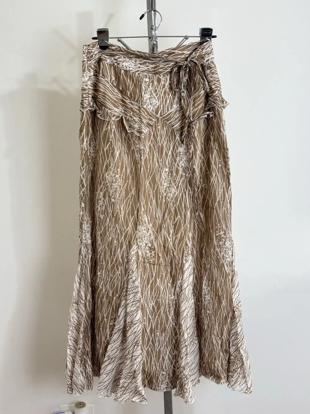 Anna Sui Anthropologie Maxi Skirt Brown Boho Prairie Fairycore Cottagecore 10